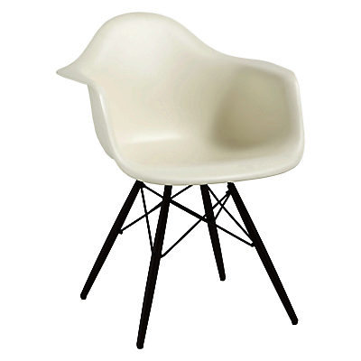 Vitra Eames DAW 43cm Armchair Cream / Dark Maple